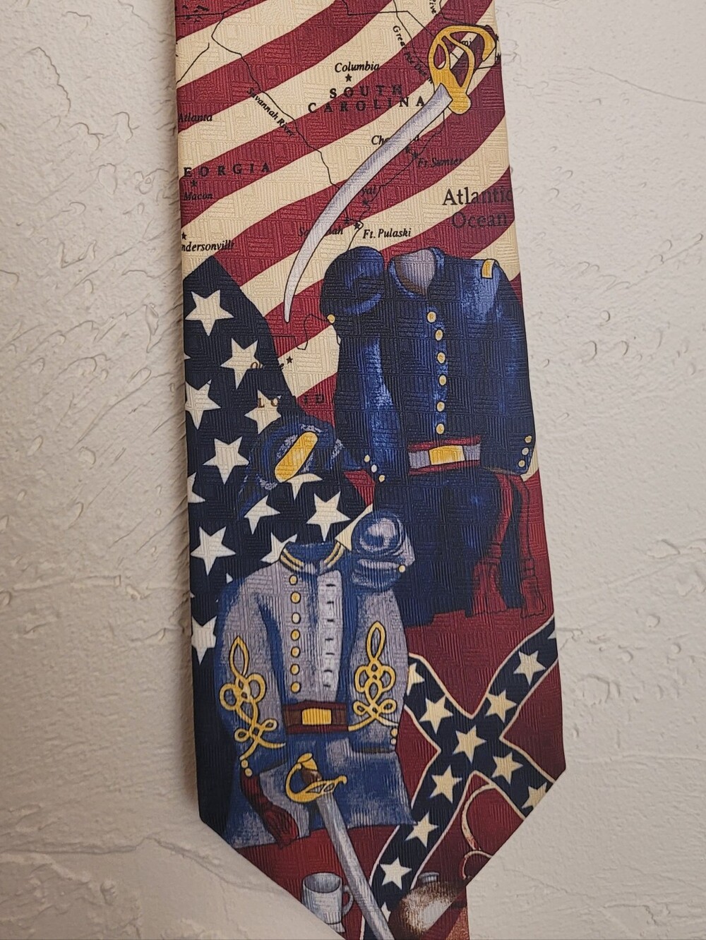 Vintage Ralph Marlin "Civil War Uniforms" tie